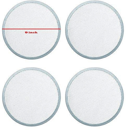 Round Aluminium Pizza Screen mesh Tray for Oven- Set of 4 Pieces (6 Inch)