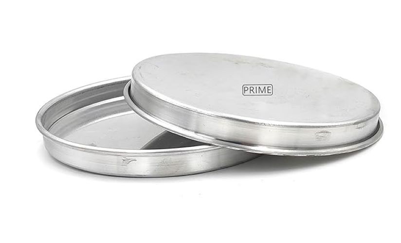 Round Aluminum Pizza Plate/Pan Baking Tray for Oven (6 Inch, 2)