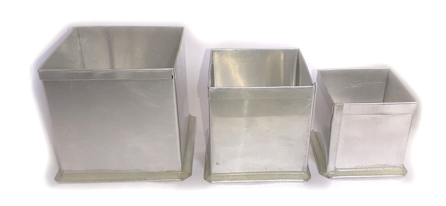 Square Shape Candle Making Mould Set of Three Pieces, Decorative Candles