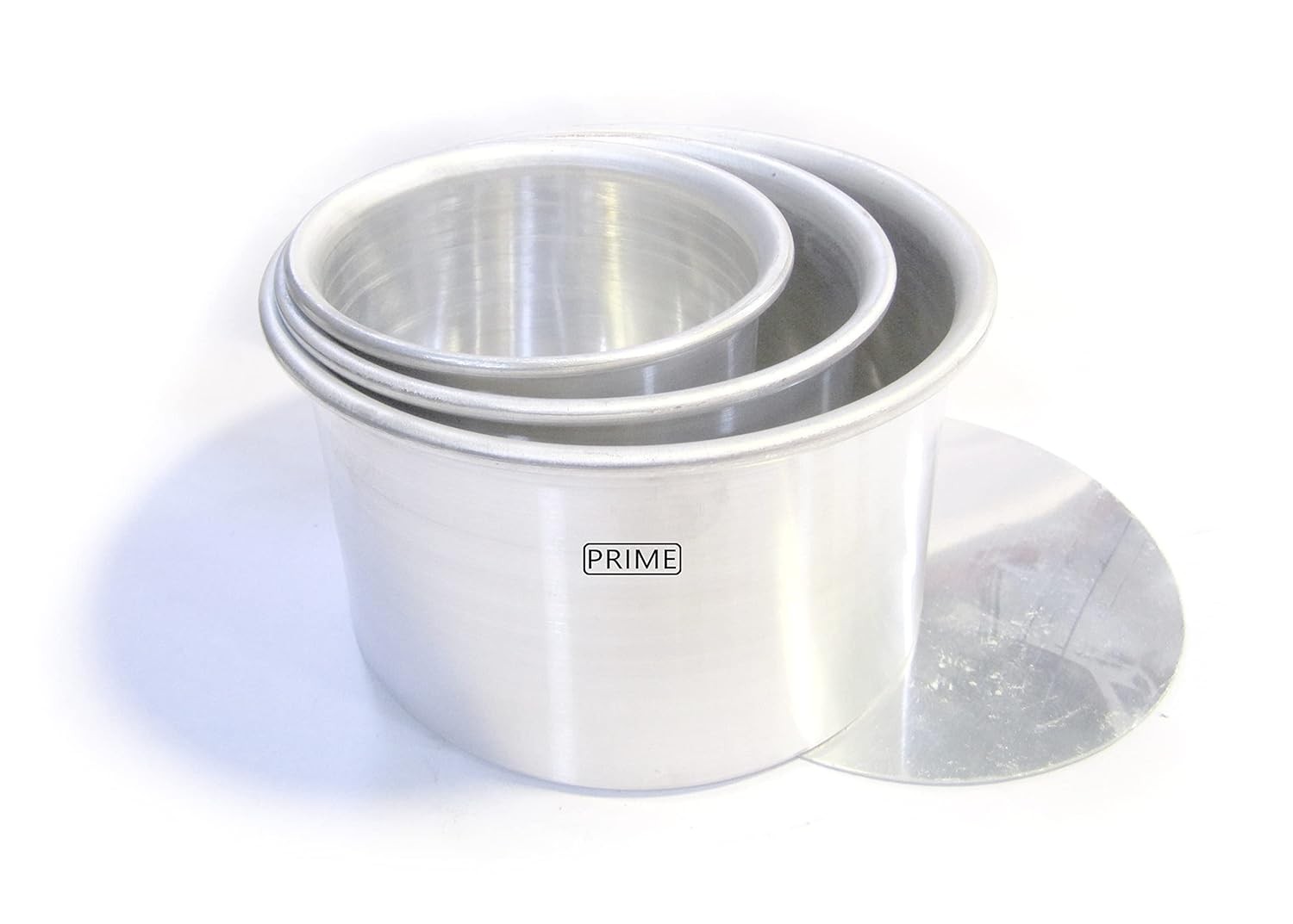 Round Removable Bottom Mini Cake Mould Set, 3,4,5 Inch Diameter, 3 Inch Deep Loose Base Tin For Oven, Silver