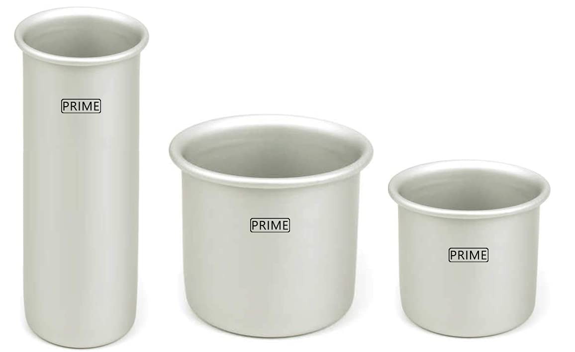 Aluminium Candle Making Moulds Pillar Shape, Three Sizes