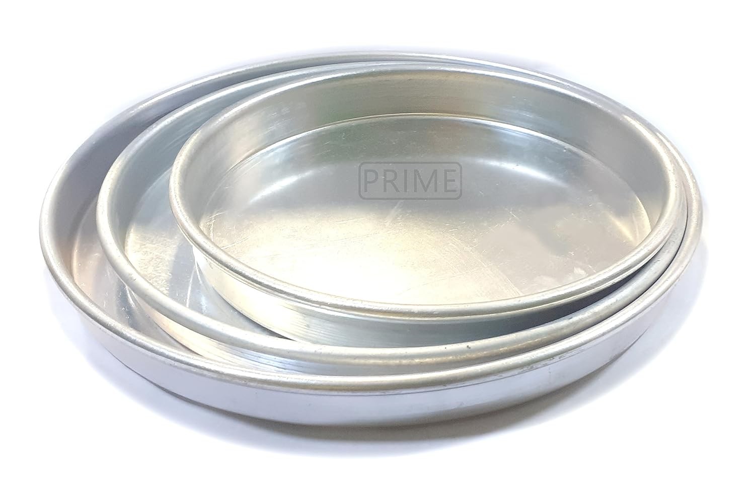 Round Aluminum Pizza Tray Plate/Pan Set for Oven (Silver) (7,10,12 Inch)