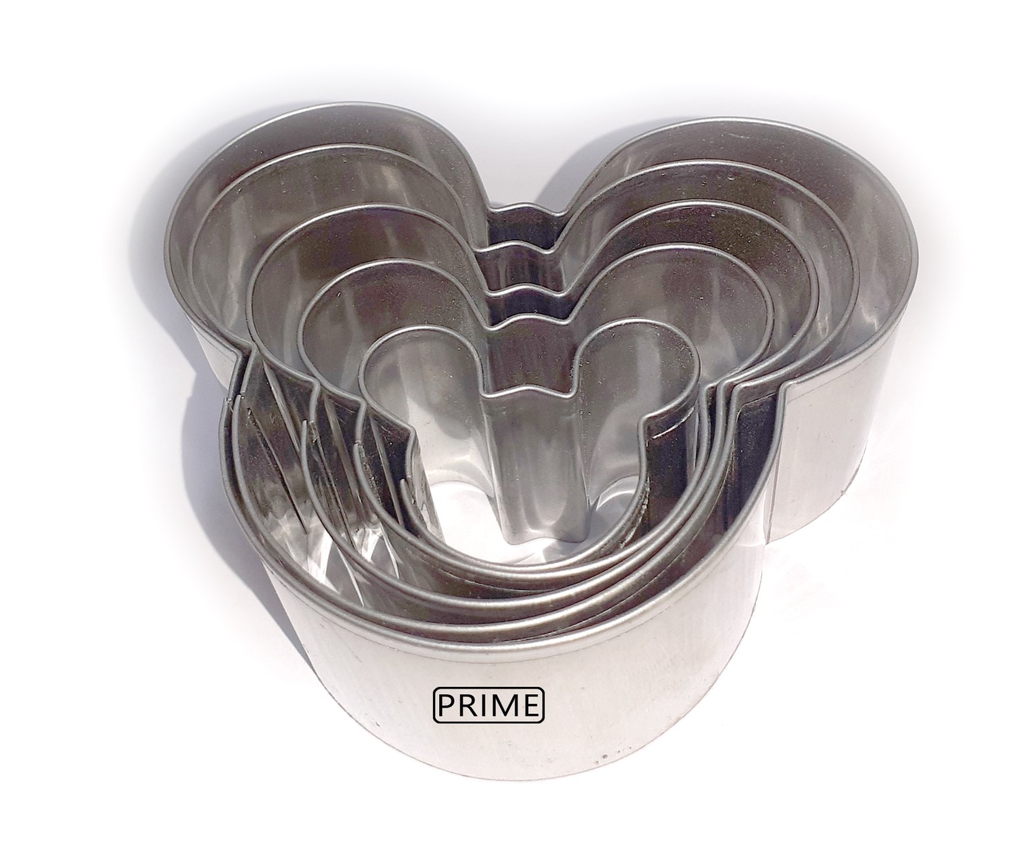 Stainless Steel Mickey Mouse Shape Cookie Cutters Fondant, Set of 5