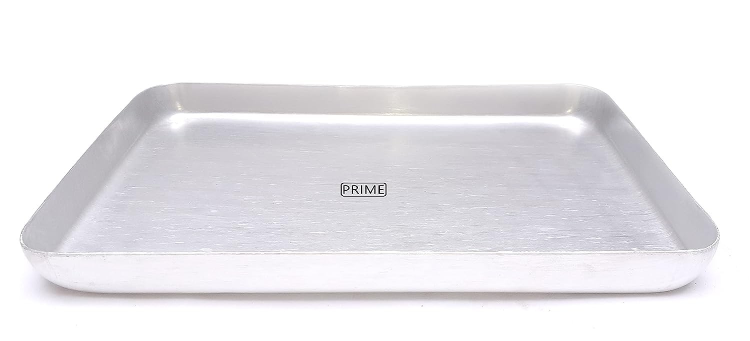 Aluminum Baking Tray, Silver (13x9 Inch)