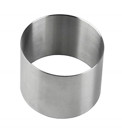 Round Cake Cut Outs Pizza Base Cutter Steel Cutting Ring (3 Inch), Silver