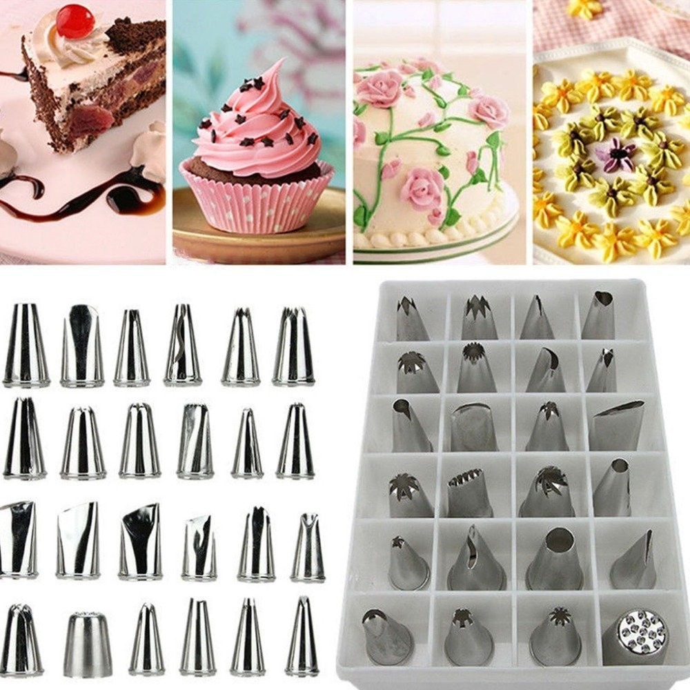 24 Nozzle Piping Set Cake Decorating, Sugar Crafting & Icing