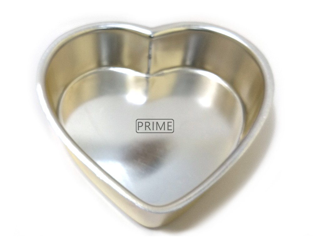 Heart Shape Aluminum Cake Bakeware Moulds for Oven (Silver)