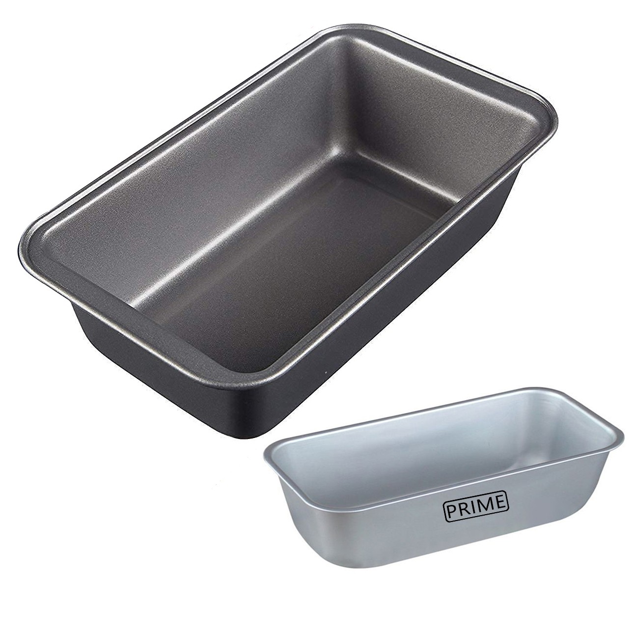 Black Non Stick Carbon Steel and Aluminium Bread Loaf Baking Tray Tin Pan (Set of Two)