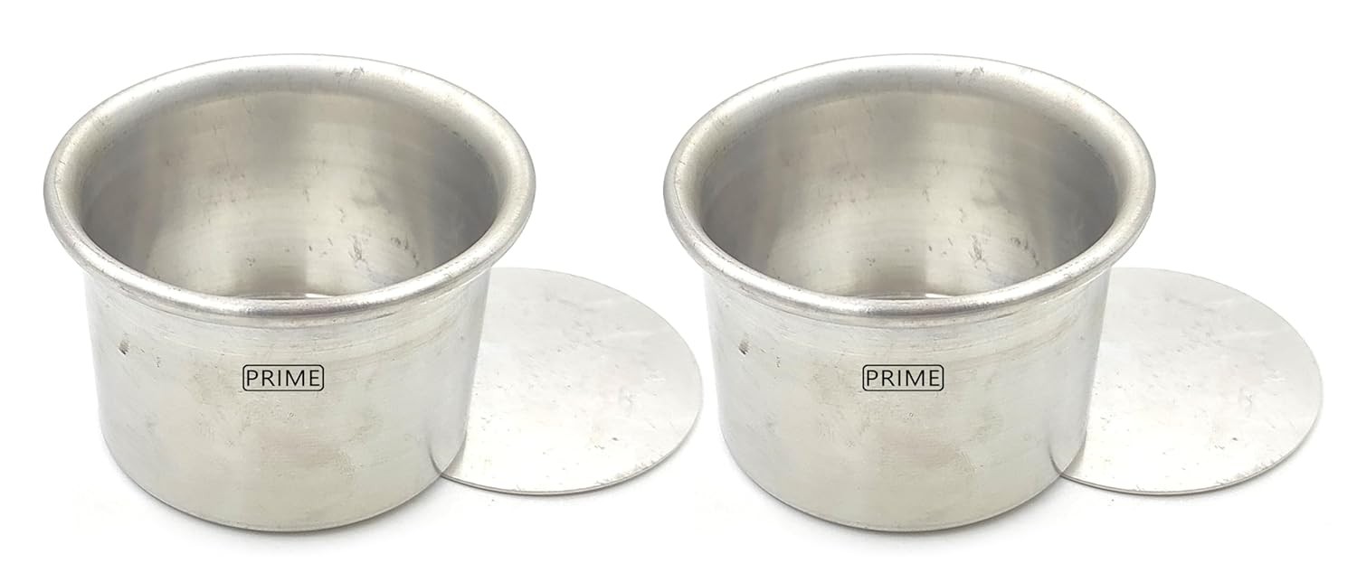 Round Removable Base Cake Mould, 3 inch deep Loose Bottom tin for Oven (2 Pcs) (3 Inch)