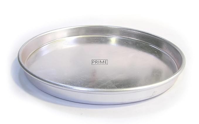 Aluminium Round Pizza Baking Plate/Tray for Oven (Silver)