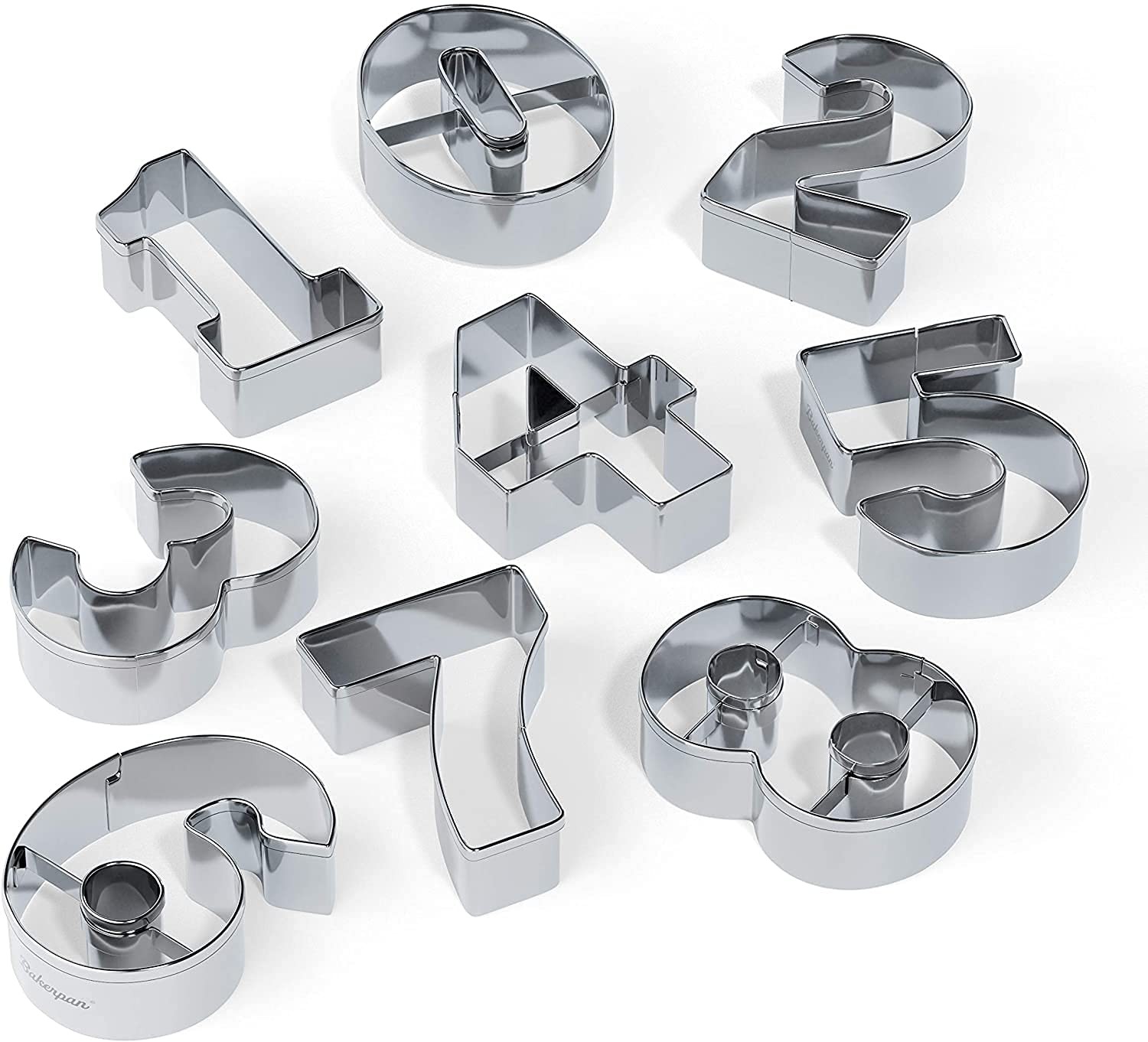 Stainless Steel 0 to 9 Numbers Shapes Muffin, Biscuit, Pastry Cookie Cutter