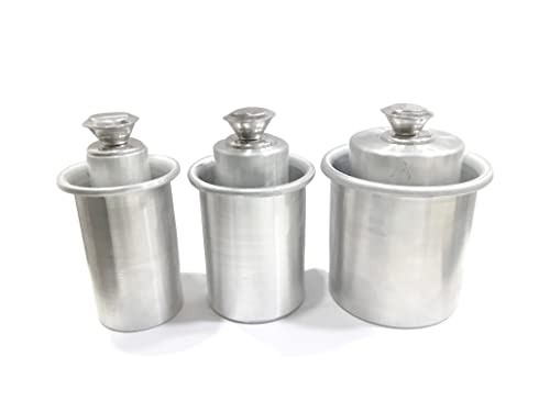 Aluminium Hurricane Candle Making Moulds, sizes are 2.5x4 inch, 3x4 inch and 4x4 inch