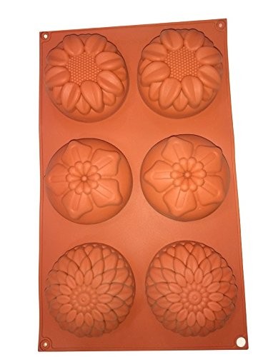 Silicone Mix Flower Shape Cupcake Muffin/Soap Tray